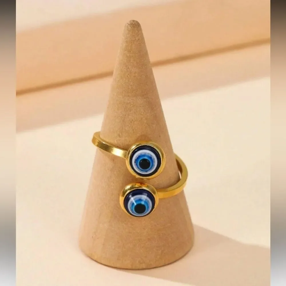 Gold Evil Eye Ring A1525